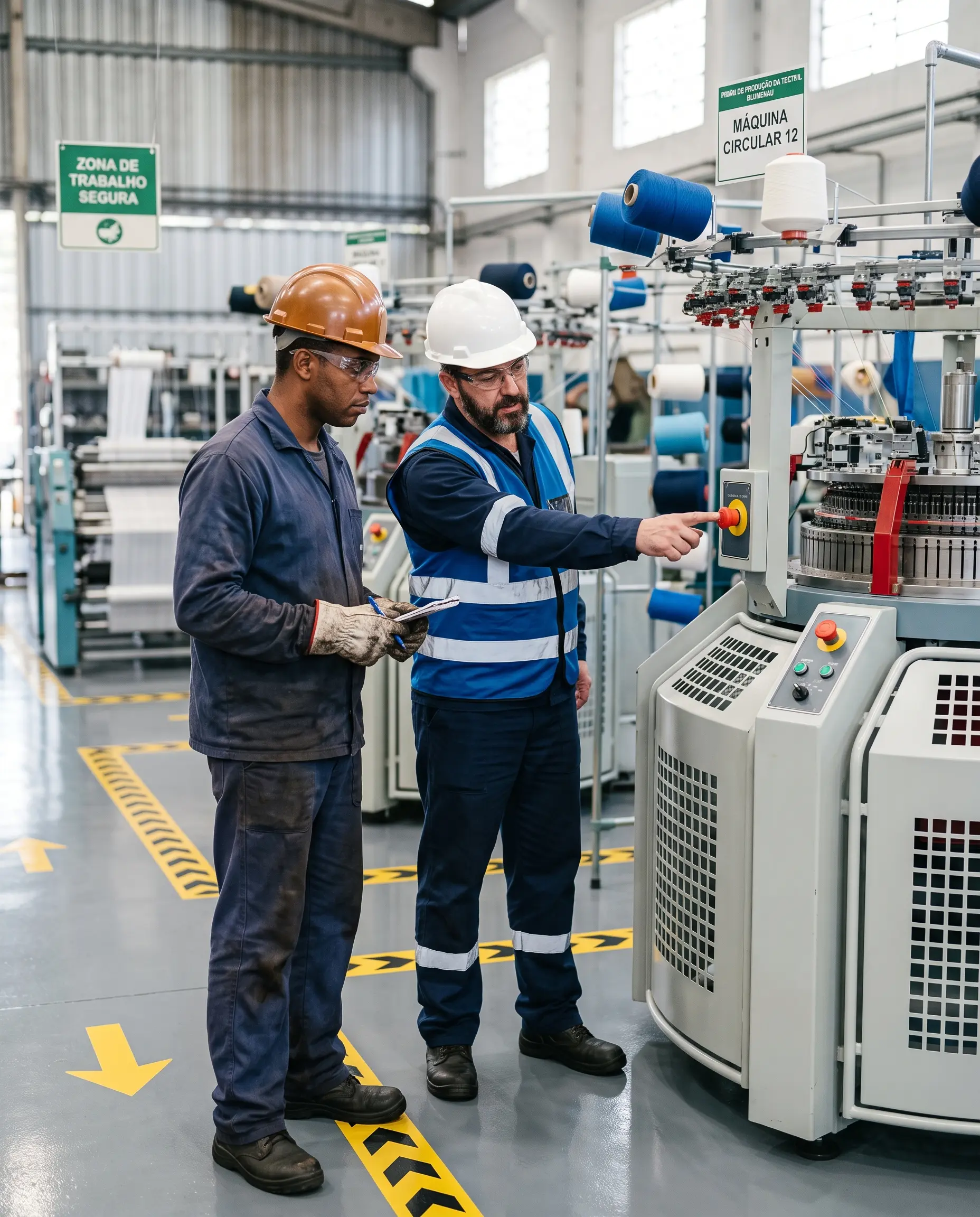 Treinamento NR-12 conduzido na própria máquina operada pelo trabalhador